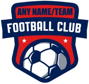 ANY Football Team Badge Fan Personalised Customised Self Adhesive Vinyl Sticker