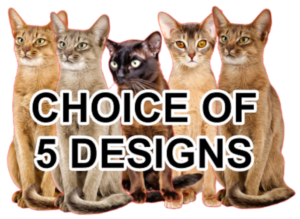 Abyssinian Abys Tabby Cat Self Adhesive Vinyl Sticker