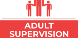 Adult Supervision Required Warning Sign Self Adhesive Sticker