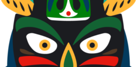 African Tribal Mask Self Adhesive Vinyl Wall Stickers