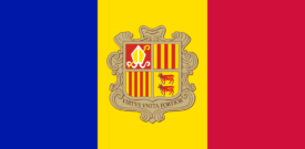 Andorra Flag Self Adhesive Sticker