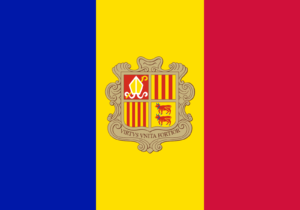 Andorra Flag Self Adhesive Sticker