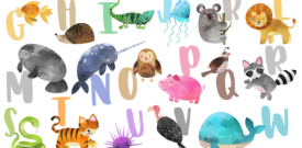 Animal Alphabet Nursery Children School Wall Stickers