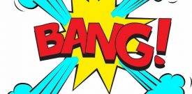 Bang Sticker Cartoon Batman Style Self Adhesive