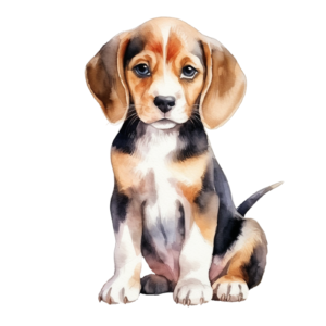 Beagle Puppy Fur Baby Self Adhesive Sticker