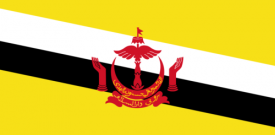 Brunei Flag Sticker Self Adhesive