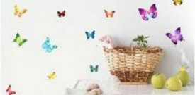 Butterflies Various Colours Nursery Wall Sticker Wall Art