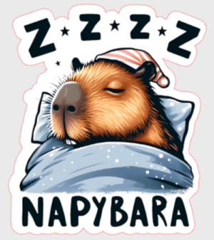 Capybara Funny Chillin Respect The Capybara Sticker