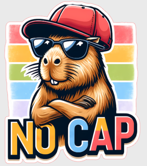 Capybara Funny Chillin Respect The Capybara Sticker