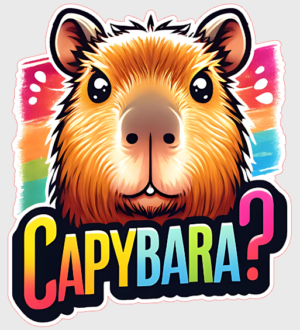 Capybara Funny Chillin Respect The Capybara Sticker