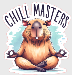 Capybara Funny Chillin Respect The Capybara Sticker