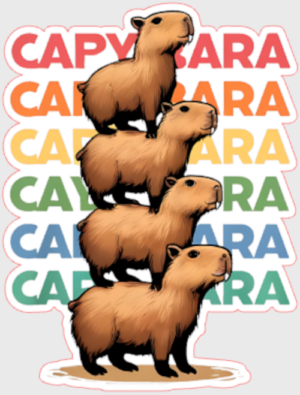 Capybara Funny Chillin Respect The Capybara Sticker