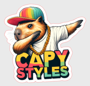 Capybara Funny Chillin Respect The Capybara Sticker