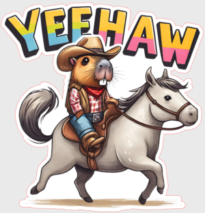 Capybara Funny Chillin Respect The Capybara Sticker