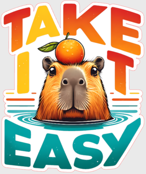 Capybara Funny Chillin Respect The Capybara Sticker