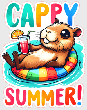 Capybara Funny Chillin Respect The Capybara Sticker