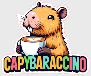 Capybara Funny Chillin Respect The Capybara Sticker