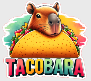 Capybara Funny Chillin Respect The Capybara Sticker