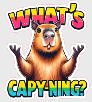 Capybara Funny Chillin Respect The Capybara Sticker
