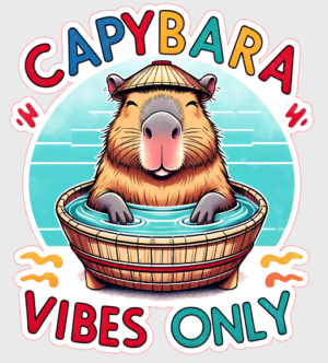 Capybara Funny Chillin Respect The Capybara Sticker