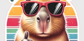 Capybara Funny Chillin Respect The Capybara Sticker