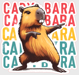 Capybara Funny Chillin Respect The Capybara Sticker
