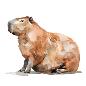 Capybara Rodent Greater Capybara Self Adhesive Sticker