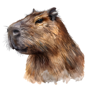 Capybara Rodent Greater Capybara Self Adhesive Sticker