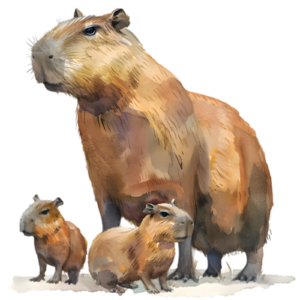 Capybara Rodent Greater Capybara Self Adhesive Sticker