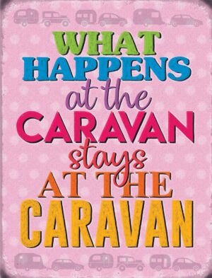 Caravan Retro Vintage Man Cave Garage Old Sign Self Adhesive Vinyl Sticker