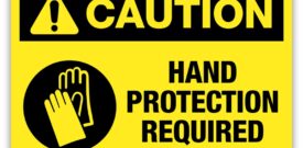 Caution Hand Protection Gloves Required Self Adhesive Vinyl Sticker Warning