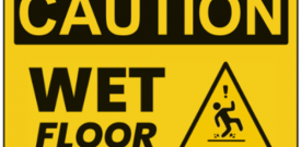 Caution Wet Floor Warning Danger Sign Self Adhesive Sticker