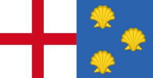 Church of St James the Great Birlingham Flag Church Self Adhesive Vinyl Sticker