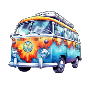 Classic Campervan Retro Self Adhesive Sticker