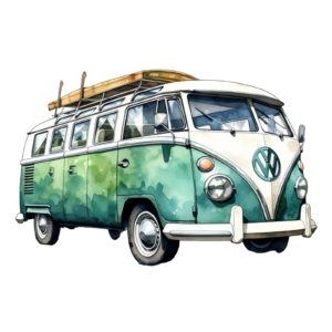 Classic Campervan Retro Self Adhesive Sticker