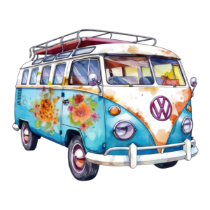 Classic Campervan Retro Self Adhesive Sticker