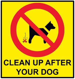 Clean Up After Your Dog Poo Criminal Offence CCTV Self Adhesive Sticker