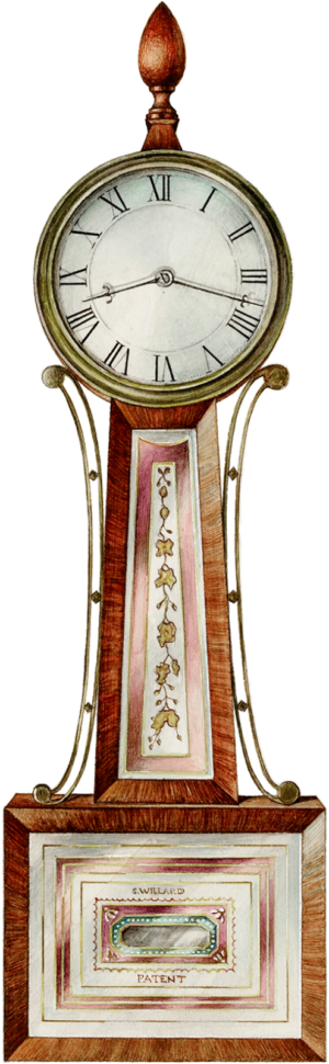 Clock Antique Old Classic Furniture Self Adhesive Vinyl Sticker