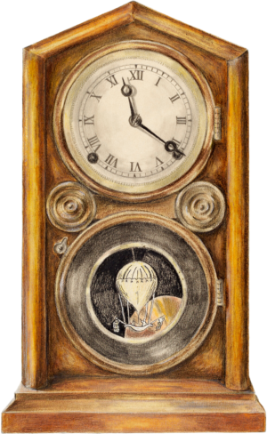 Clock Antique Old Classic Furniture Self Adhesive Vinyl Sticker