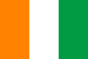Côte d'Ivoire Ivory Coast Flag Self Adhesive Sticker