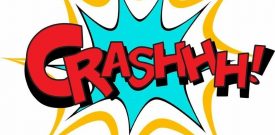 Crash Sticker Cartoon Batman Style Self Adhesive