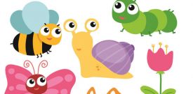 Cute Insects Bugs Sticker Wall Stickers