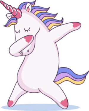 Dabbing Unicorn Unicorns Self Adhesive Sticker