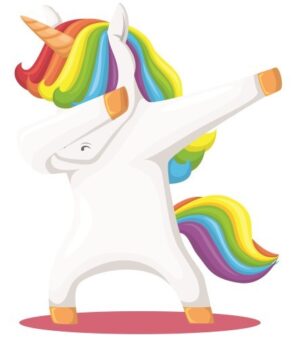 Dabbing Unicorn Unicorns Self Adhesive Sticker