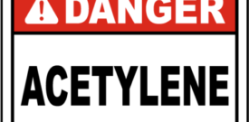 Danger Acetylene Warning Sign Self Adhesive Vinyl Sticker