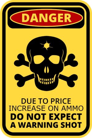 Danger Owner Shoots Leave This Area Self Adhesive Warning Sticker