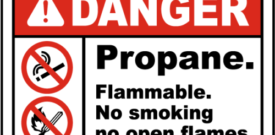 Danger Propane Warning Sign Self Adhesive Vinyl Sticker