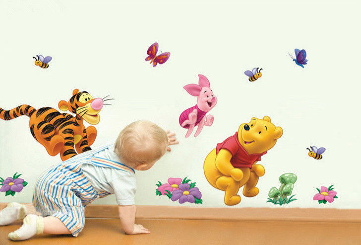 Disney Winnie the Pooh Tigger Piglet Friends Nursery Wall Sticker Decal ...