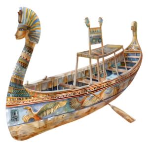 Egyptian Boat Barque Byr Eqypt Ancient Pyramids Self Adhesive Vinyl Sticker