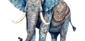 Elephant Floral Colourful Wall Sticker Decal Vinyl Self Adhesive